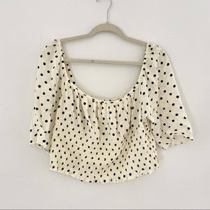BP Polka Dot Square Neck Top